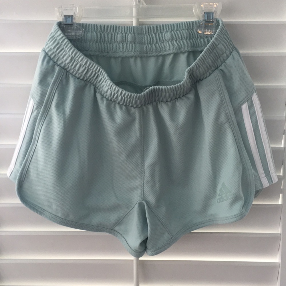 light teal adidas shorts